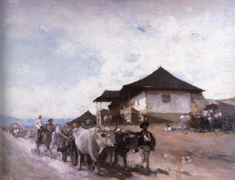Ox Cart at Oratii, Nicolae Grigorescu